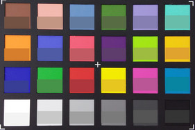 ColorChecker. Il colore di riferimento si trova nella metà inferiore del campo.