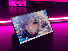 Il SuperX è dotato di un display OLED da 14 pollici. Nella foto: una foto promozionale del convertibile AMD Strix Halo. (Fonte: OneXPlayer)