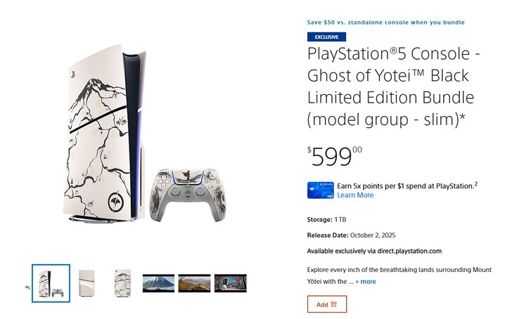 Bundle PS5 Ghost of Yotei. 