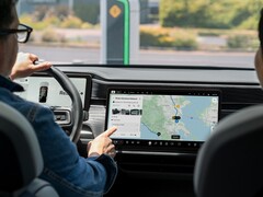 Un Rivian EV con Google Maps. (Fonte: Rivian)