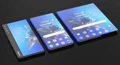 Un rendering di &quot;Huawei rollable&quot;. (Fonte: LetsGoDigital) 