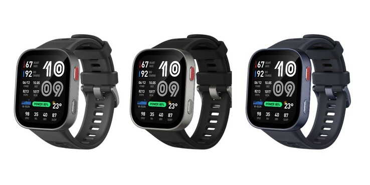 Lo smartwatch Amazfit Bip Max è disponibile nei colori grigio, nero e blu