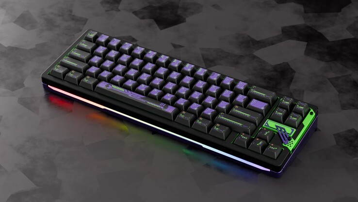 La Slice68 HE sarà disponibile in una colorazione viola con tema EVA-01. (Fonte: Chilkey)