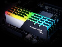 La RAM G.Skill Trident Z Neo Series DDR4 installata nella scheda madre (Fonte: G.Skill con modifiche)