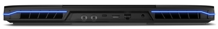 Posteriore: 2x accoppiamento per il raffreddamento ad acqua, Thunderbolt 4 (USB-C; DisplayPort), HDMI, Gigabit Ethernet, DC-in