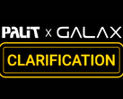 Un'immagine che mostra sia il logo di Palit che quello del suo sub-brand Galax