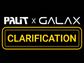 Un'immagine che mostra sia il logo di Palit che quello del suo sub-brand Galax