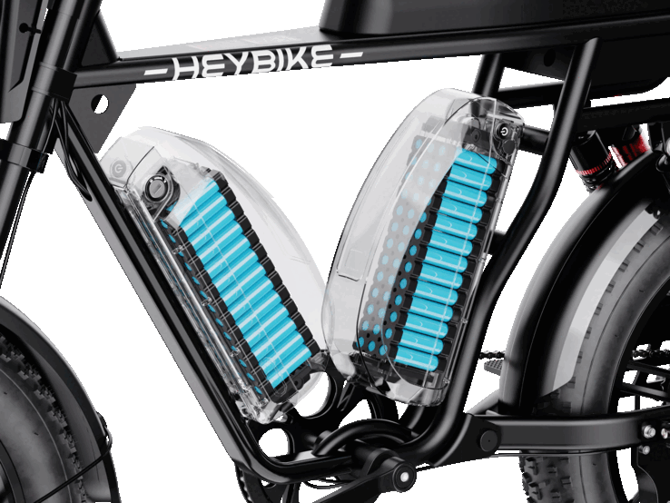 L'Heybike Saturn offre l'opzione del doppio pacco batteria