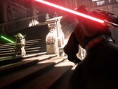 Lo screenshot di Star Wars Battlefront II mostra Yoda e Darth Maul