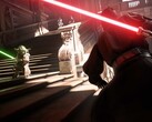 Lo screenshot di Star Wars Battlefront II mostra Yoda e Darth Maul
