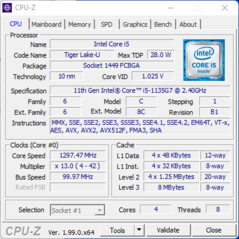 Informazioni sul sistema: CPU-Z CPU