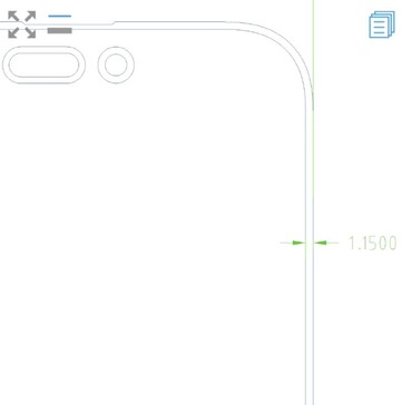 I disegni CAD trapelati per l'iPhone 16 Pro Max suggeriscono cornici più sottili. (Fonte Instant Digital su Weibo)