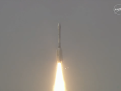 Il veicolo di lancio di NISAR si solleva dal Satish Dhawan Space Center (fonte: ISRO)