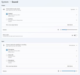 Si registra come un dispositivo audio plug-and-play