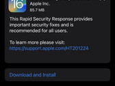 Apple ha lanciato oggi il suo primo aggiornamento pubblico di Rapid Security Response. (Immagine: own)