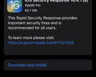 Apple ha lanciato oggi il suo primo aggiornamento pubblico di Rapid Security Response. (Immagine: own)