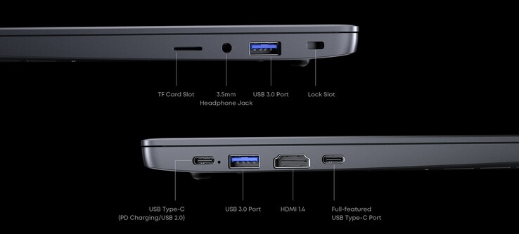 Le interfacce esterne del Chuwi CoreBook X (Fonte: Chuwi)