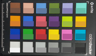 ColorChecker: Il colore di riferimento viene visualizzato nella metà inferiore di ogni patch.