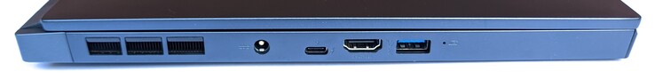 Lato destro: ventilazione, Thunderbolt 3, USB 3.2 Gen2 Type-A