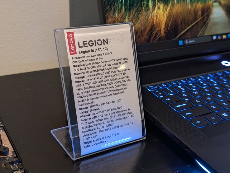 Specifiche di Lenovo Leggion 9i (fonte: Notebookcheck)