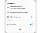Samsung Internet 19.0 Beta Menu informativo sulla privacy (Fonte: Samsung Newsroom South Korea)
