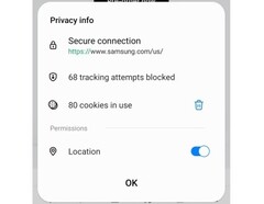 Samsung Internet 19.0 Beta Menu informativo sulla privacy (Fonte: Samsung Newsroom South Korea)