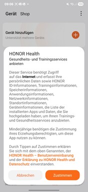Honor Configurazione dell'app Salute