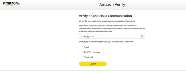 Verifica Amazon