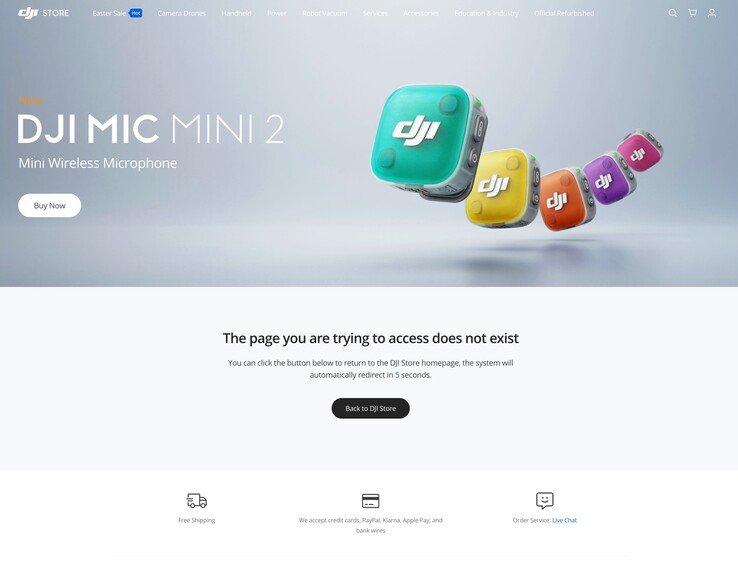 DJI ha accidentalmente rivelato il Mic Mini 2 sul suo sito web. Non è ancora possibile acquistarlo.