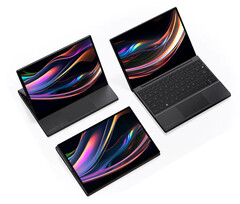 Il One-Netbook 5 supporta varie posture come la serie Surface Laptop Studio. (Fonte: One-netbook via Minixpc)