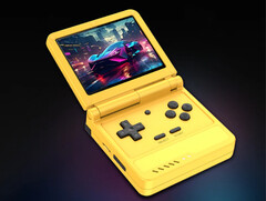 Il Powkiddy V90S è l&#039;ultimo di una serie di recenti uscite di palmari di gioco a conchiglia. (Fonte immagine: Powkiddy - modificato)