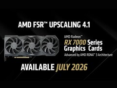 Uno screengrab dell'annuncio di AMD su FSR 4.1 INT8 per le GPU della serie RX 7000