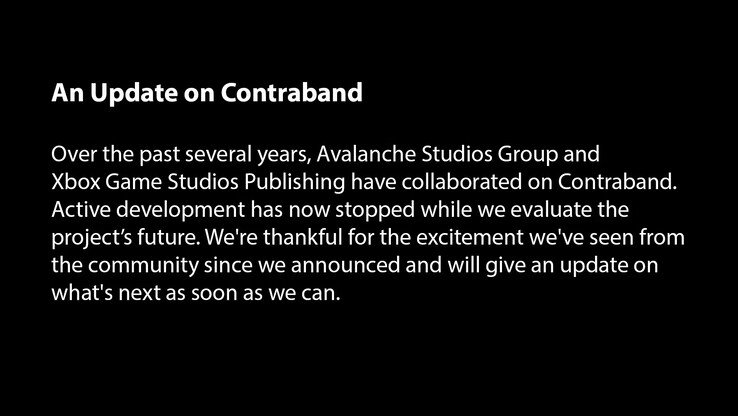 Il comunicato stampa di Avalanche Studios. (Fonte: Avalanche Studios) 