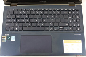 Il layout della tastiera rimane identico a quello del precedente Zenbook Flip 15 UX563FD