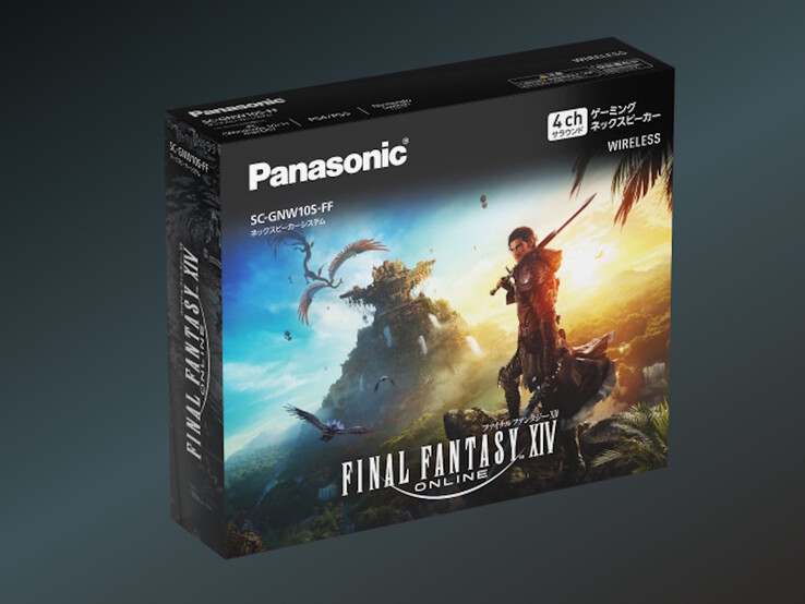 L'altoparlante da collo Panasonic SC-GNW10S-FF è disponibile in una confezione personalizzata Final Fantasy. (Fonte: Panasonic)