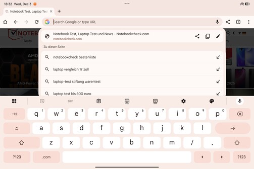 Paesaggio della tastiera