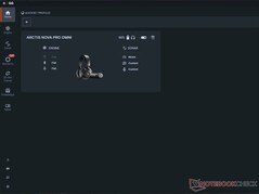 Schermata iniziale di SteelSeries GG.