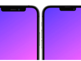 Un rendering del notch dell'iPhone 13 rispetto all'attuale notch dell'iPhone 12. (Immagine: @RendersbyIan)