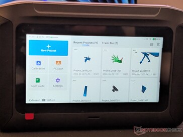 Schermata iniziale sul display touchscreen 