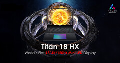 L&#039;imminente Titan 18 HX di MSI sfoggia un enorme pannello mini-LED da 18 pollici 4K 120 Hz. (Fonte immagine: MSI)