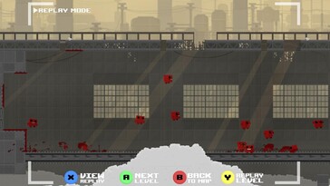 Nella foto: Uno screenshot del gameplay di Super Meat Boy.