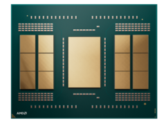 AMD Ryzen Threadripper Pro 9995WX dispone di 12 unità di calcolo su entrambi i lati del lato I/O. (Fonte immagine: AMD)