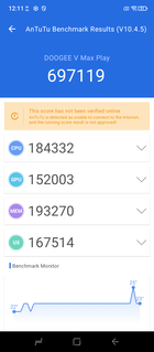 Test delle prestazioni AnTuTu 10 (Fonte immagine: Screenshot - Sergey Tarasov - Notebookcheck)