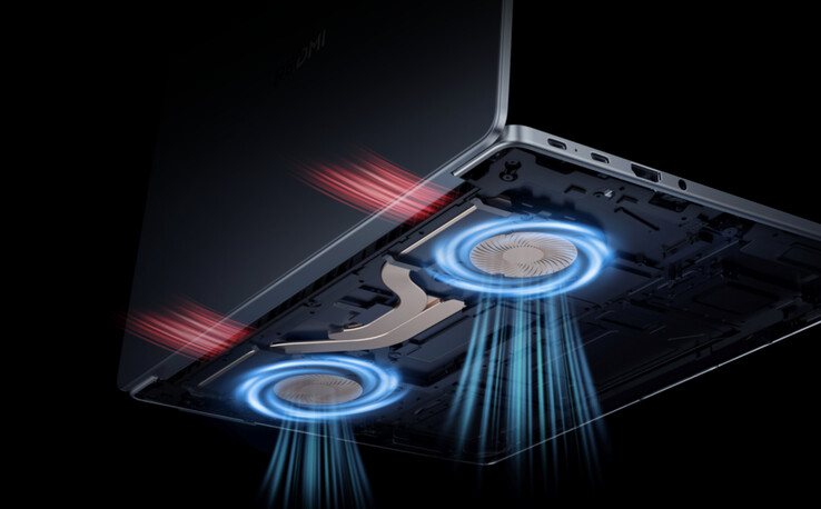 Il Redmi Book 14 2025 Renewed Edition ha una soluzione di raffreddamento a doppia ventola e heat pipe. (Fonte immagine: Xiaomi)