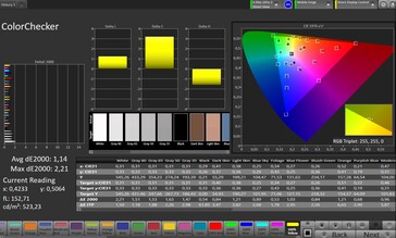Precisione del colore (profilo: spazio colore target Pro: sRGB) - display esterno