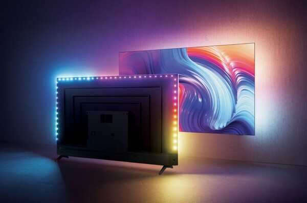 Il televisore Philips Ambilight è dotato di strisce luminose LED integrate. (Fonte: Philips)