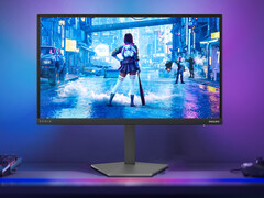 Il 25M4P5200T ha un display IPS da 24,5 pollici. Nella foto: immagine promozionale modificata che mostra la parte frontale del monitor da gaming.