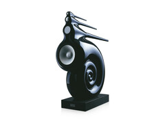 Un&#039;immagine promozionale del famoso diffusore da pavimento Nautilus di Bowers &amp;amp; Wilkin, raffigurato su uno sfondo bianco. (Fonte immagine: Bowers &amp;amp; Wilkins)
