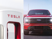 Ford raddoppierà di fatto il numero di caricabatterie veloci per i suoi proprietari di veicoli elettrici grazie all'espansione ai Supercharger di Tesla. (Fonte: Tesla/Ford - modifica)