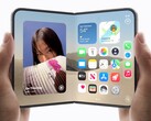 Due mani tengono ciascuna un iPhone Duo, uno chiuso e uno aperto